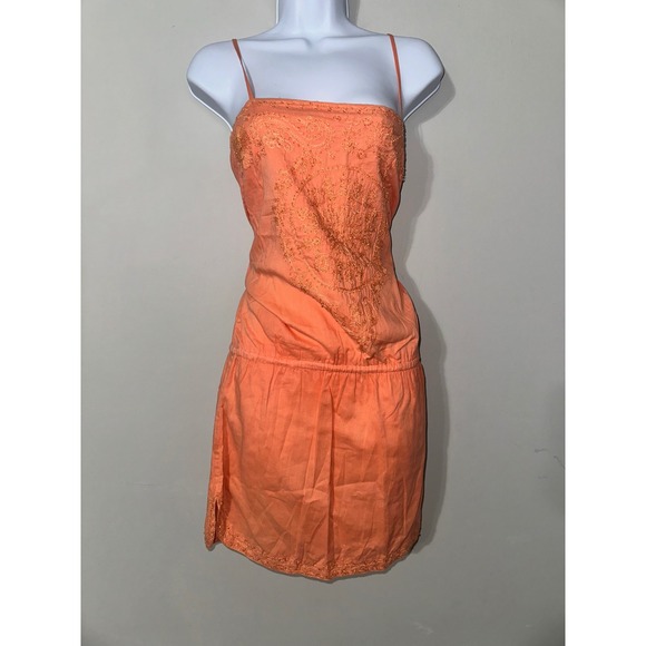 Melissa Odabash Embroidered Cotton Dress Cover Up Coral Size Small - Picture 1 of 8